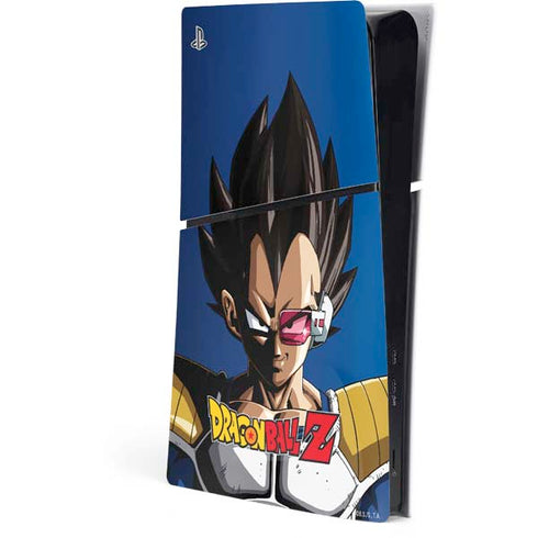 Dragon Ball Z Vegeta Portrait PS5 Slim Digital Edition Console Skin